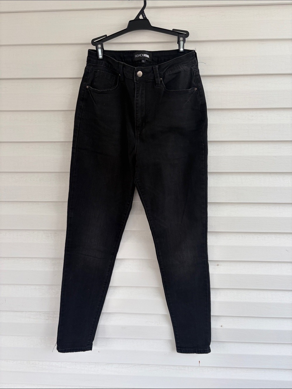 Fashion Nova Black High Rise Skinny Jeans Stretch Denim Size 9